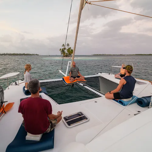 Yoga aboard Ikigai 1